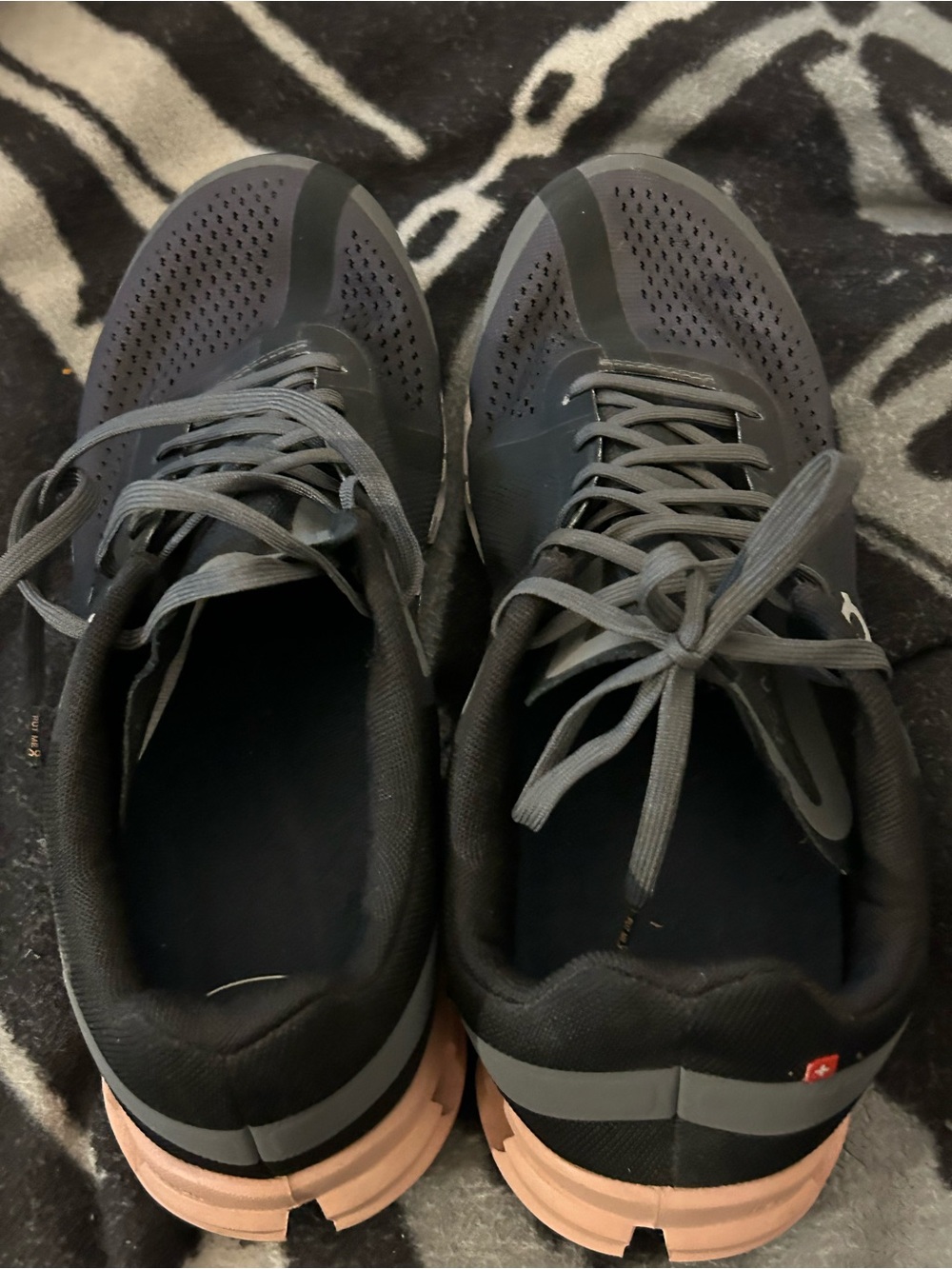 On Running Women's Black and Pink Athletic Shoes